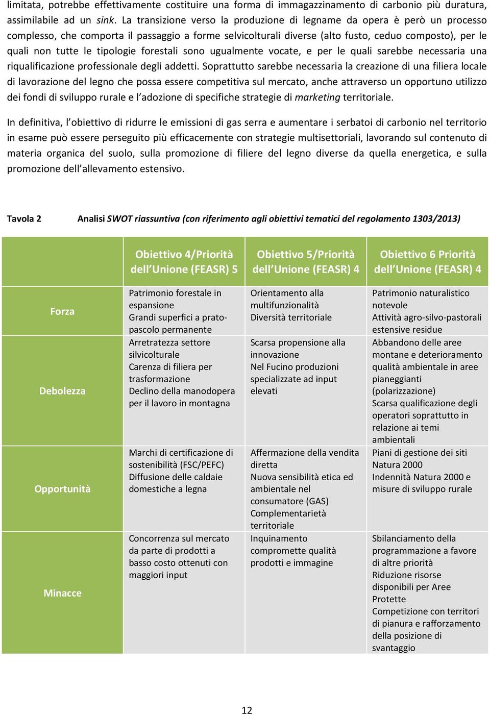 tipologie forestali sono ugualmente vocate, e per le quali sarebbe necessaria una riqualificazione professionale degli addetti.