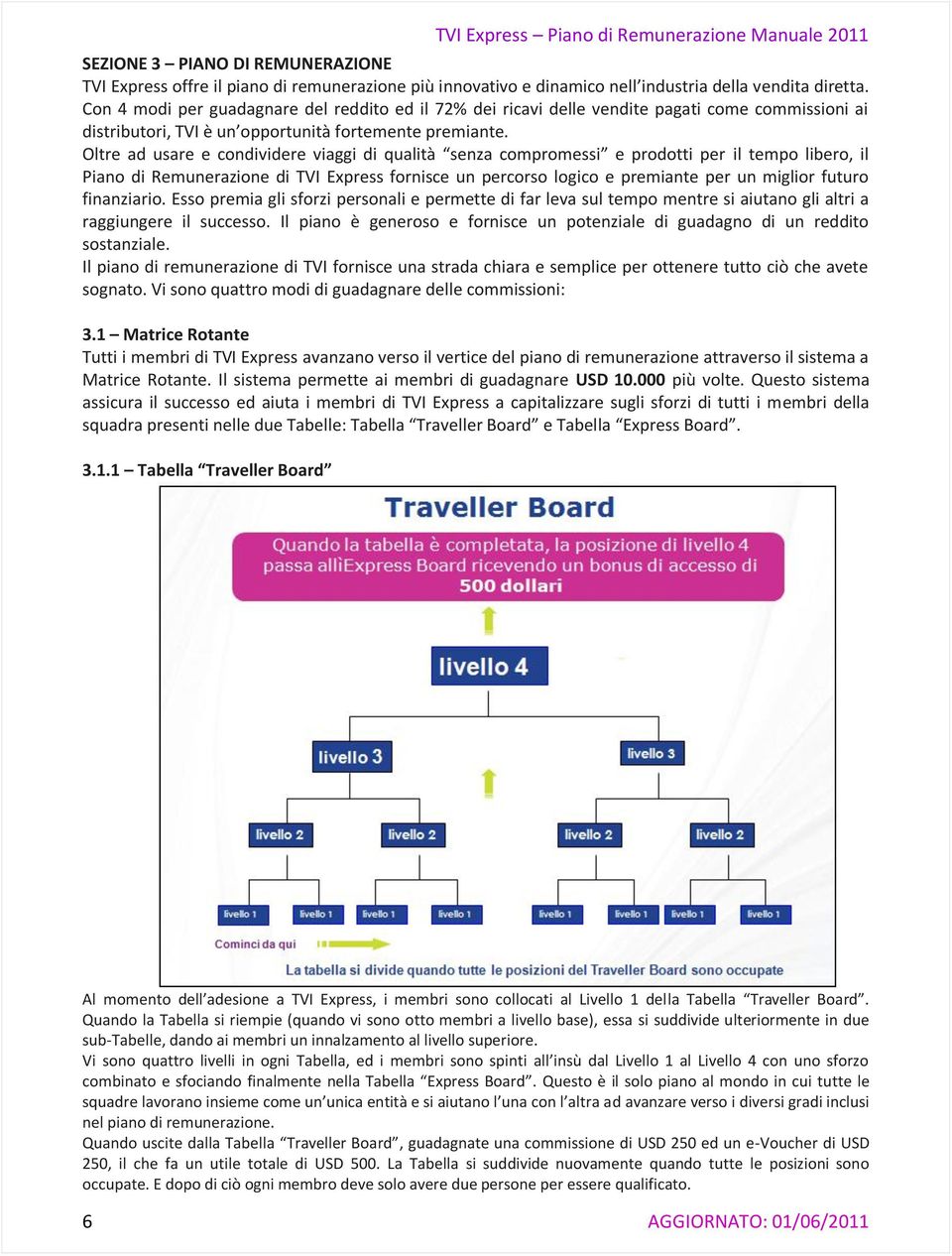 Oltre ad usare e condividere viaggi di qualità senza compromessi e prodotti per il tempo libero, il Piano di Remunerazione di TVI Express fornisce un percorso logico e premiante per un miglior futuro