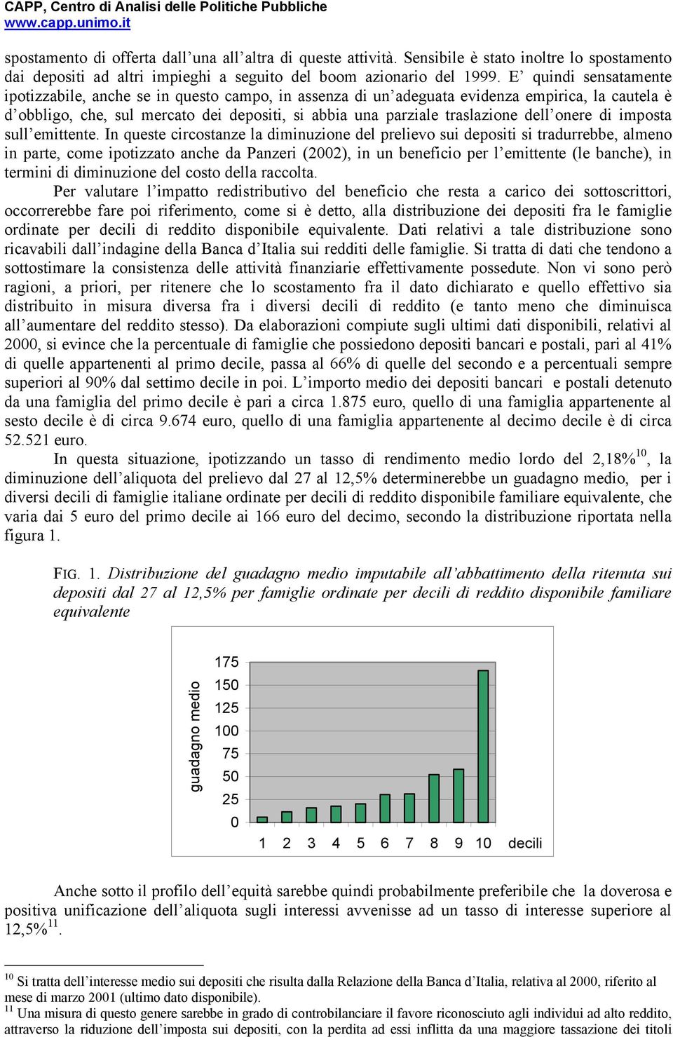 dell onere di imposta sull emittente.