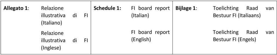 Bestuur FI (Italiaans) Relazione illustrativa di FI (Inglese)