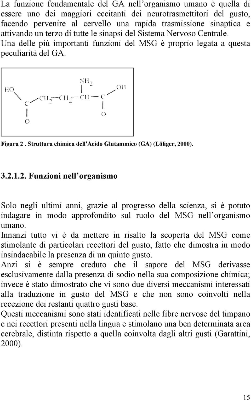 Struttura chimica dell'acido Glutammico (GA) (Löliger, 20