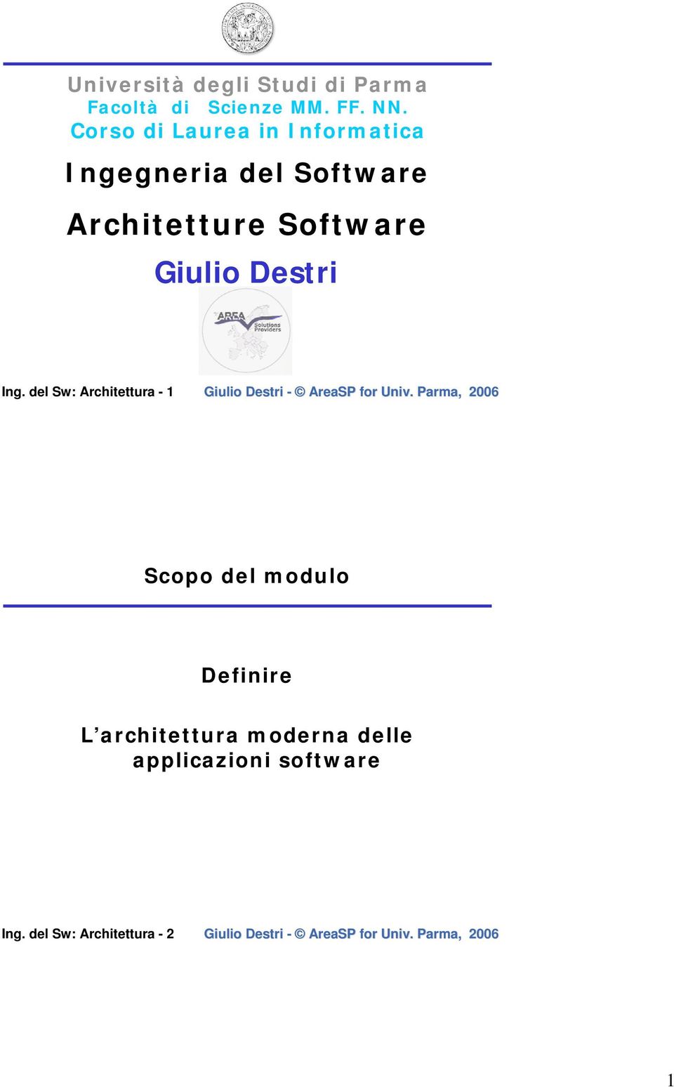 Software Giulio Destri Ing.