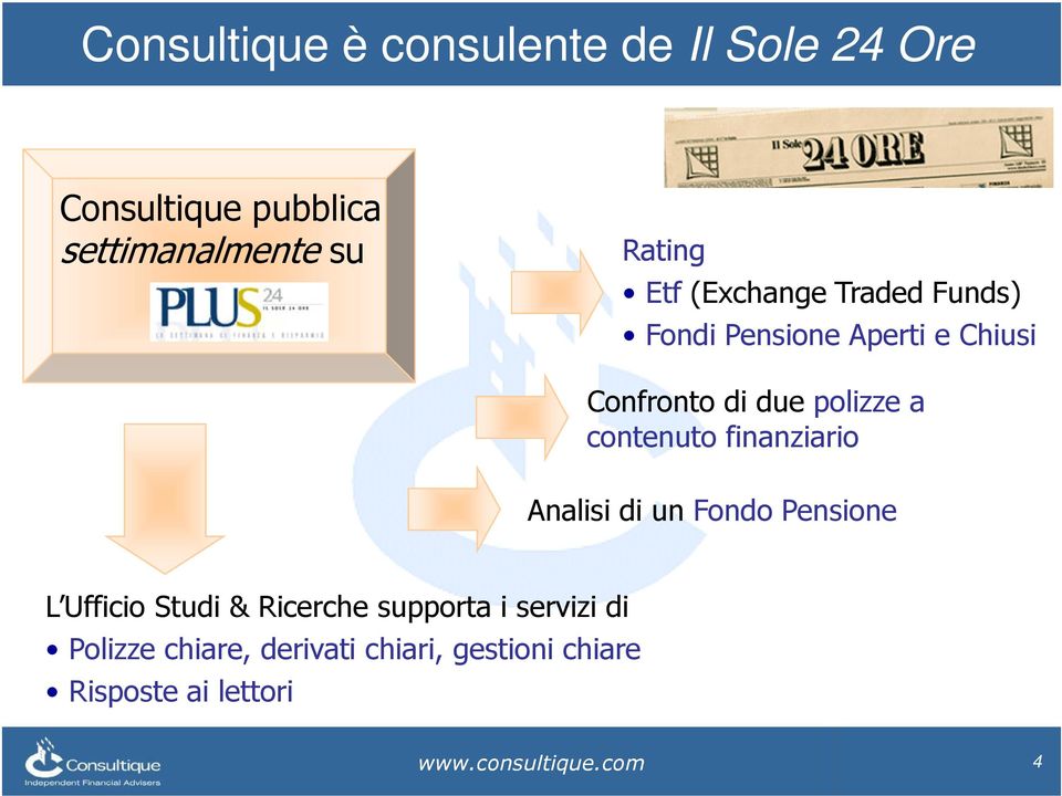 contenuto finanziario Analisi di un Fondo Pensione L Ufficio Studi & Ricerche supporta i