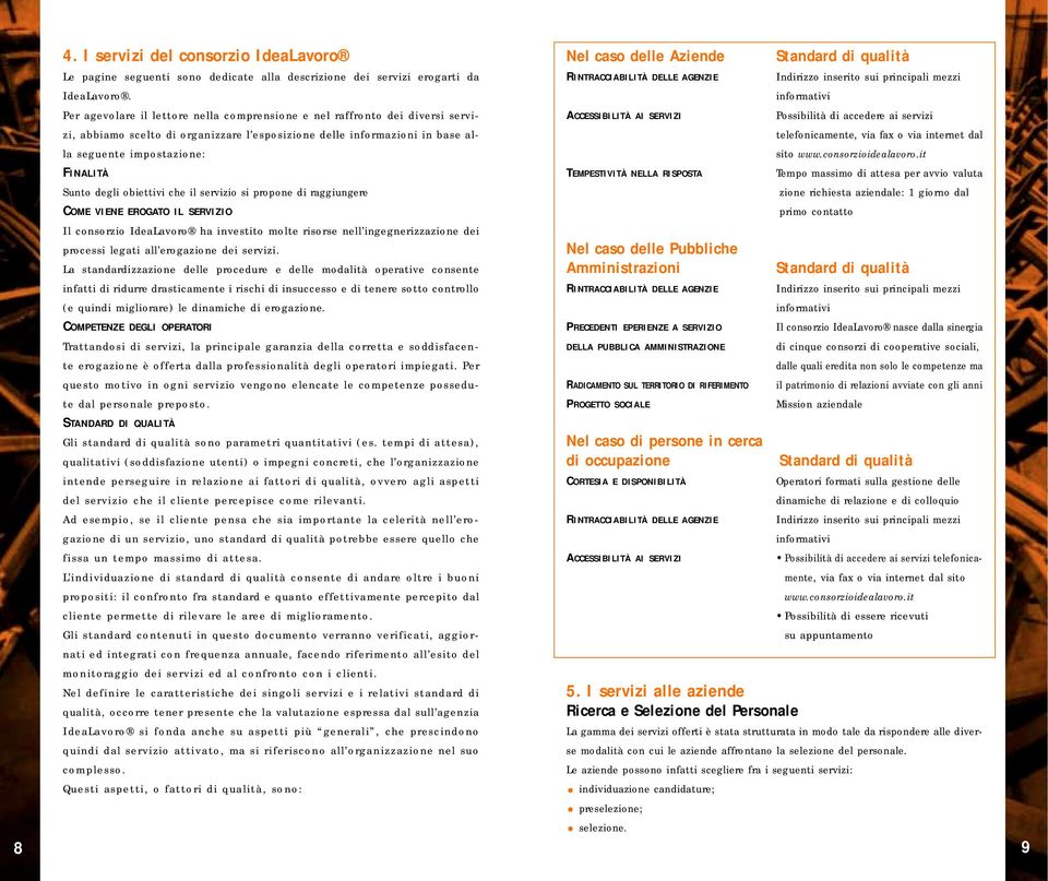 obiettivi che il servizio si propone di raggiungere Il consorzio IdeaLavoro ha investito molte risorse nell ingegnerizzazione dei processi legati all erogazione dei servizi.