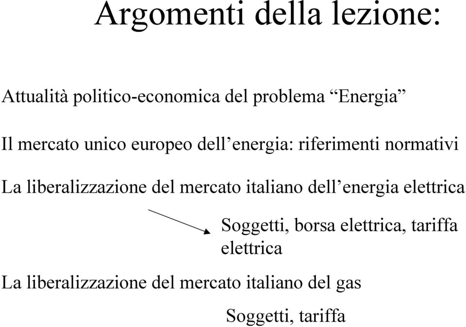 del mercato italiano dell energia elettrica Soggetti, borsa elettrica,