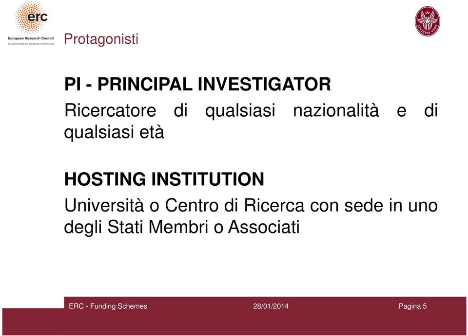 INSTITUTION Università o Centro di Ricerca con sede