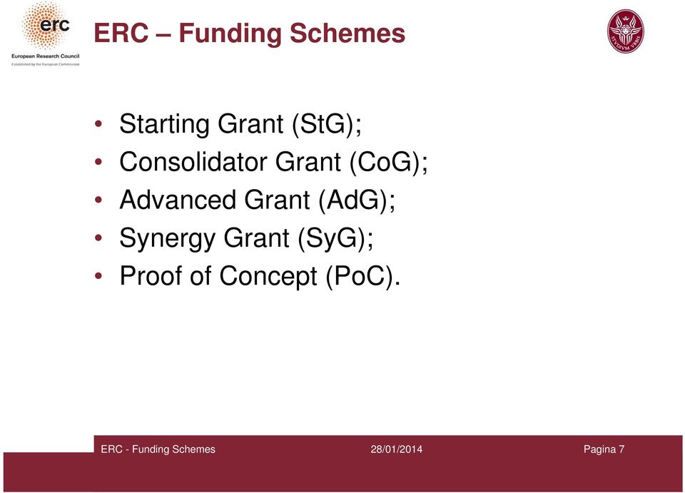 Advanced Grant (AdG); Synergy