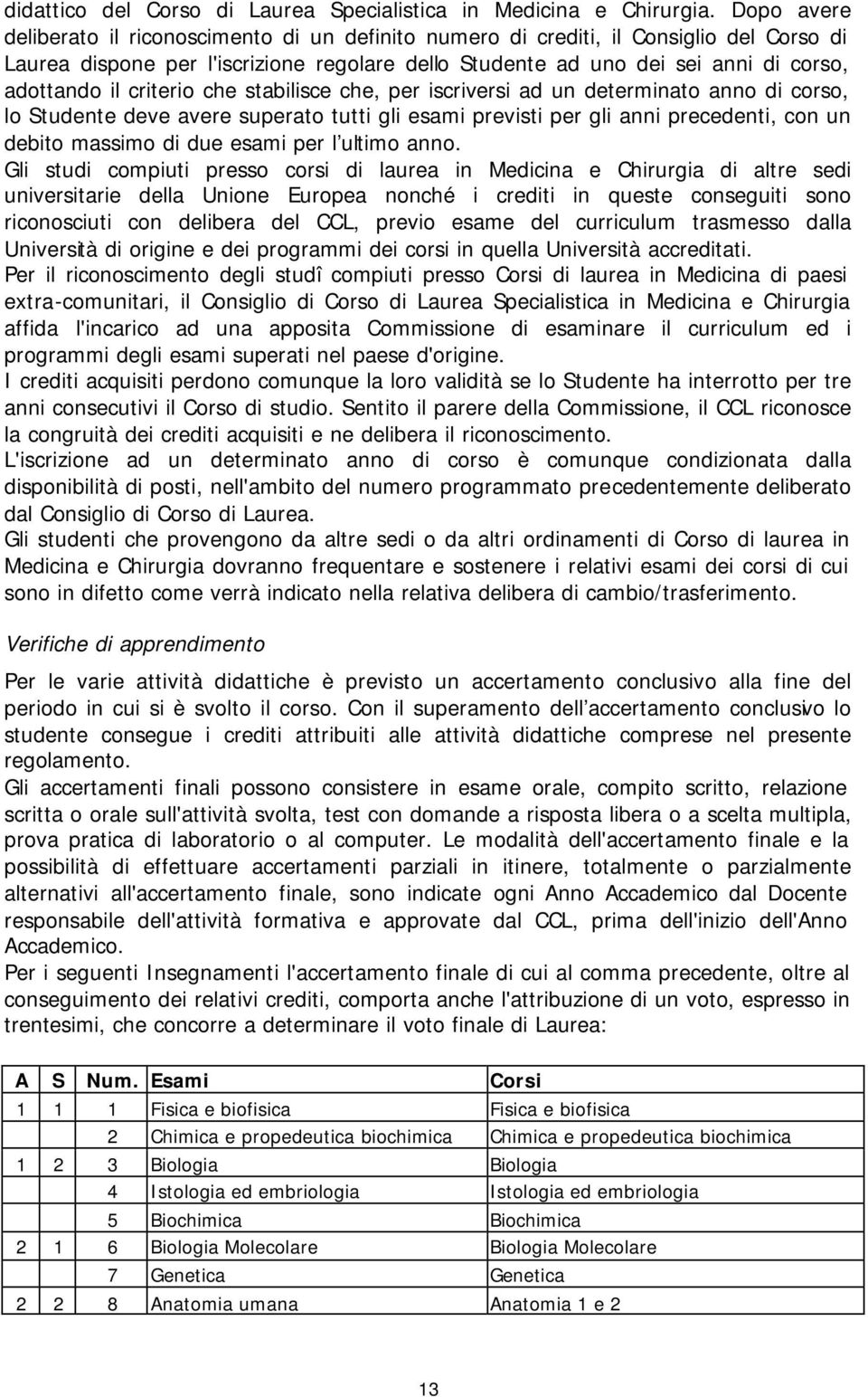 criterio che stabilisce che, per iscriversi ad un determinato anno di corso, lo Studente deve avere superato tutti gli esami previsti per gli anni precedenti, con un debito massimo di due esami per l