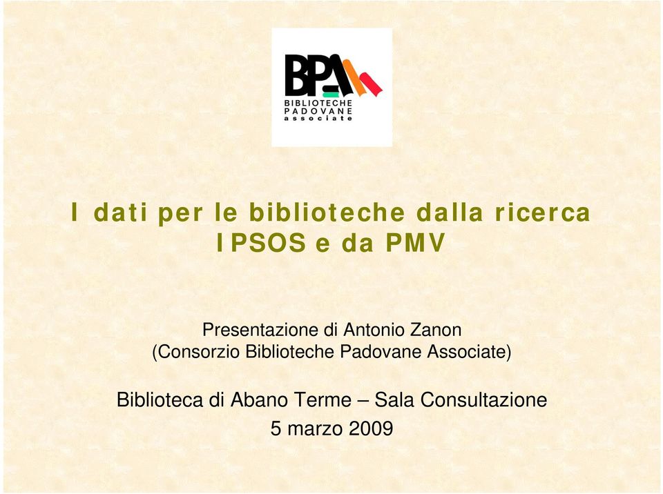 (Consorzio Biblioteche Padovane Associate)