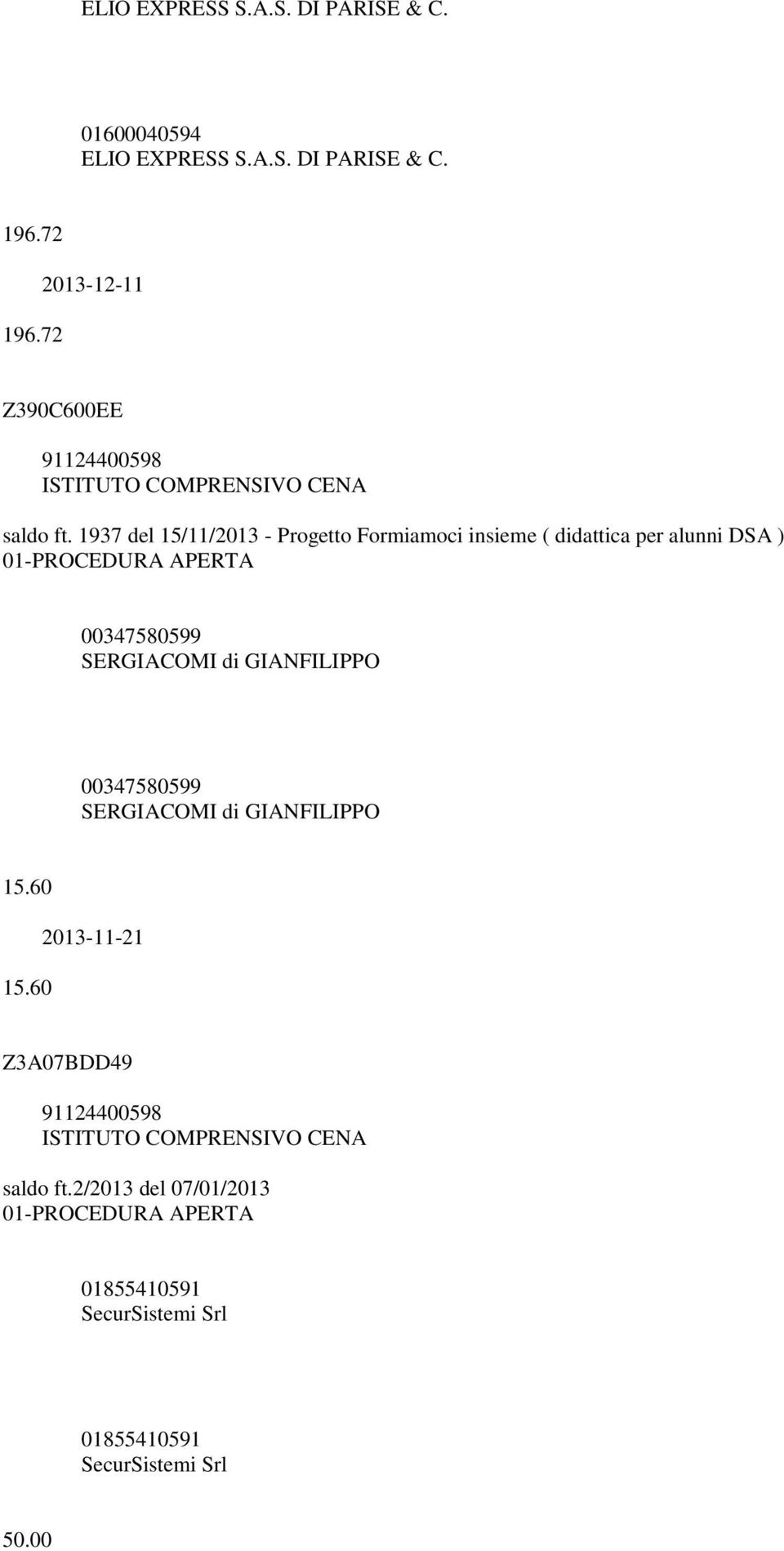 1937 del 15/11/2013 - Progetto Formiamoci insieme ( didattica per alunni DSA ) 15.