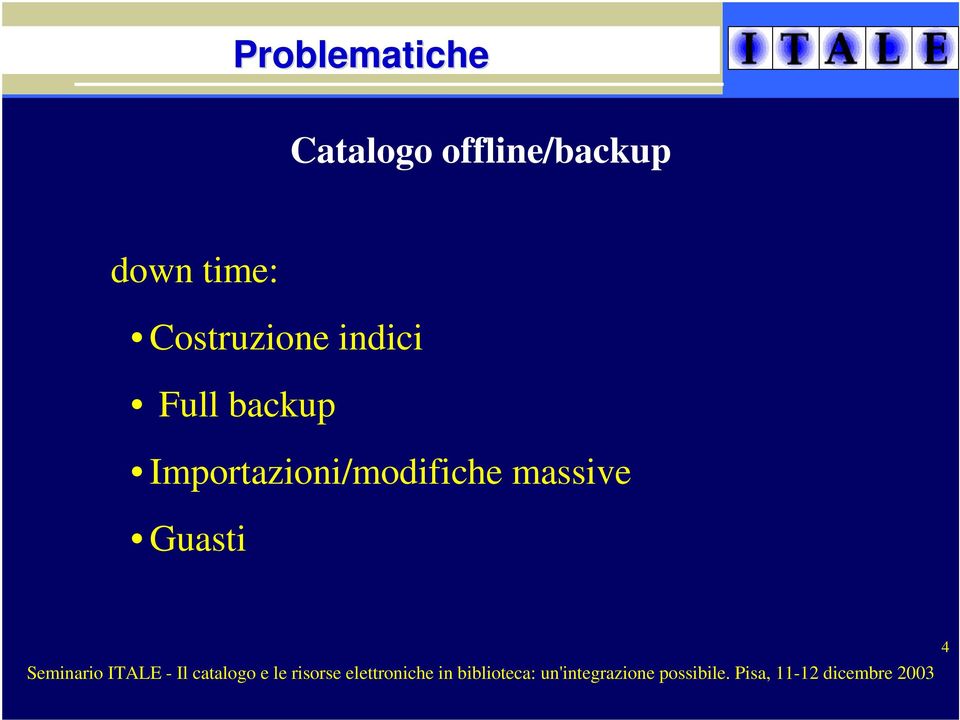 Costruzione indici Full