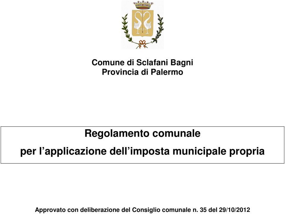 imposta municipale propria Approvato con