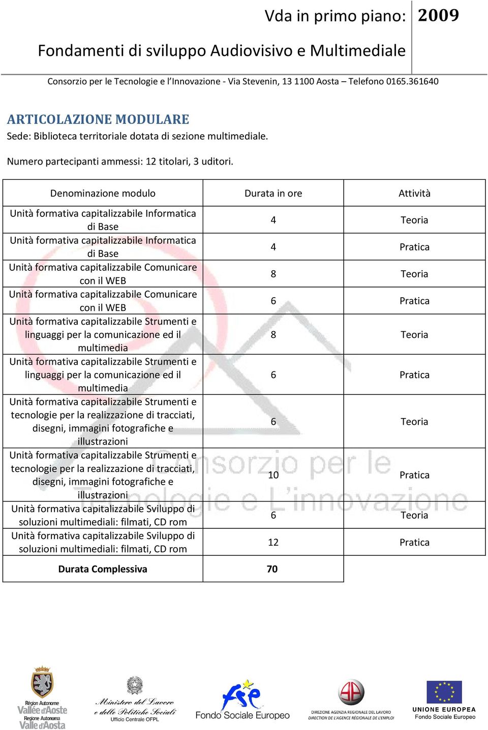 WEB Unità formativa capitalizzabile Comunicare con il WEB linguaggi per la comunicazione ed il multimedia linguaggi per la comunicazione ed il multimedia tecnologie per la realizzazione di tracciati,