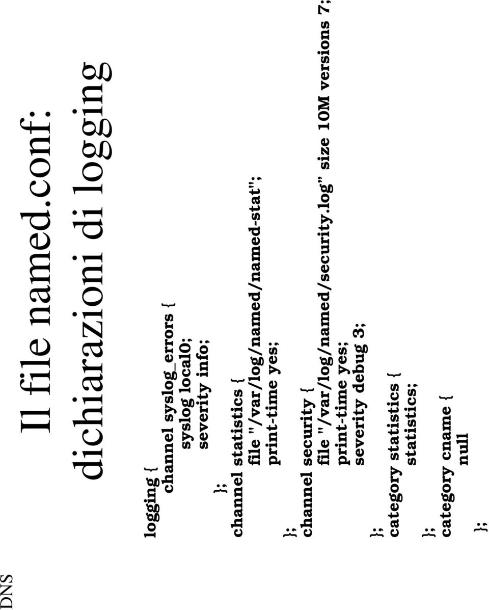 info; }; channel statistics { file "/var/log/named/named-stat"; print-time yes; };