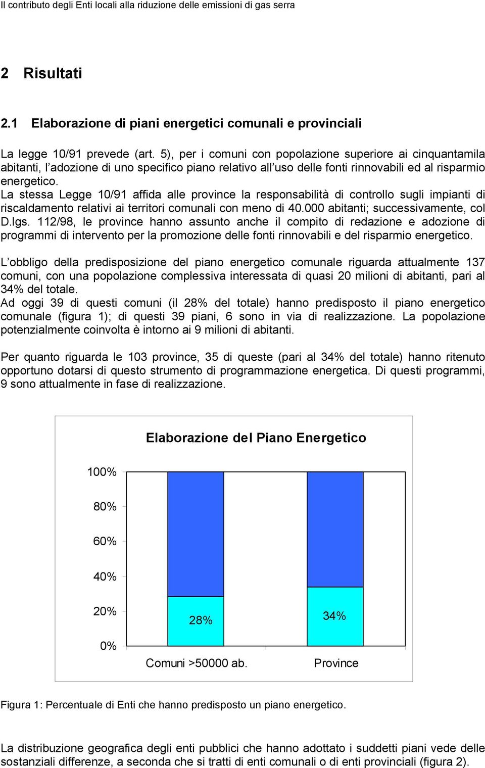 La stessa Legge 10/91 affida alle province la responsabilità di controllo sugli impianti di riscaldamento relativi ai territori comunali con meno di 40.000 abitanti; successivamente, col D.lgs.