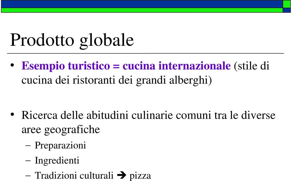 Ricerca delle abitudini culinarie comuni tra le diverse