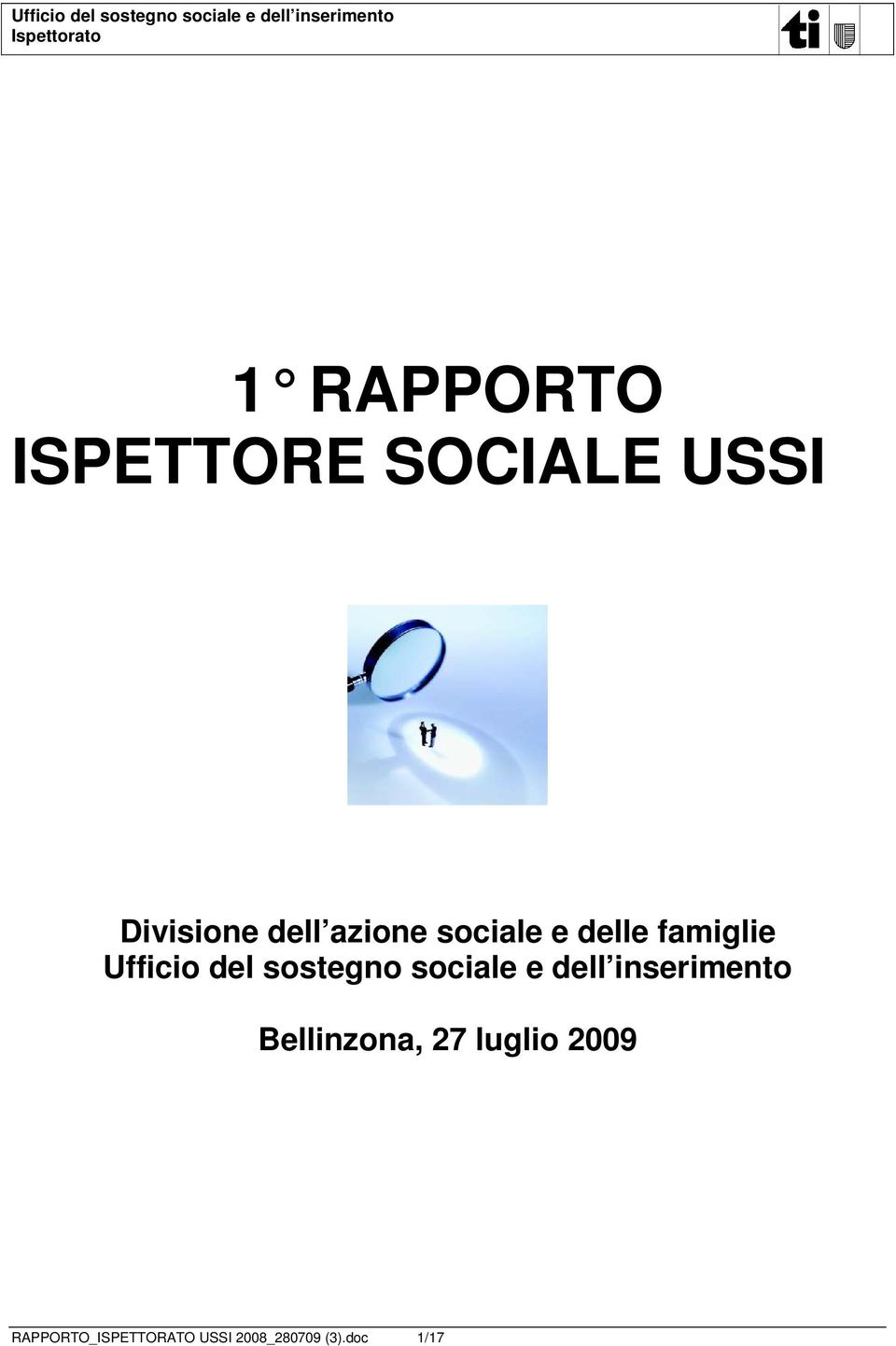 sostegno sociale e dell inserimento Bellinzona, 27