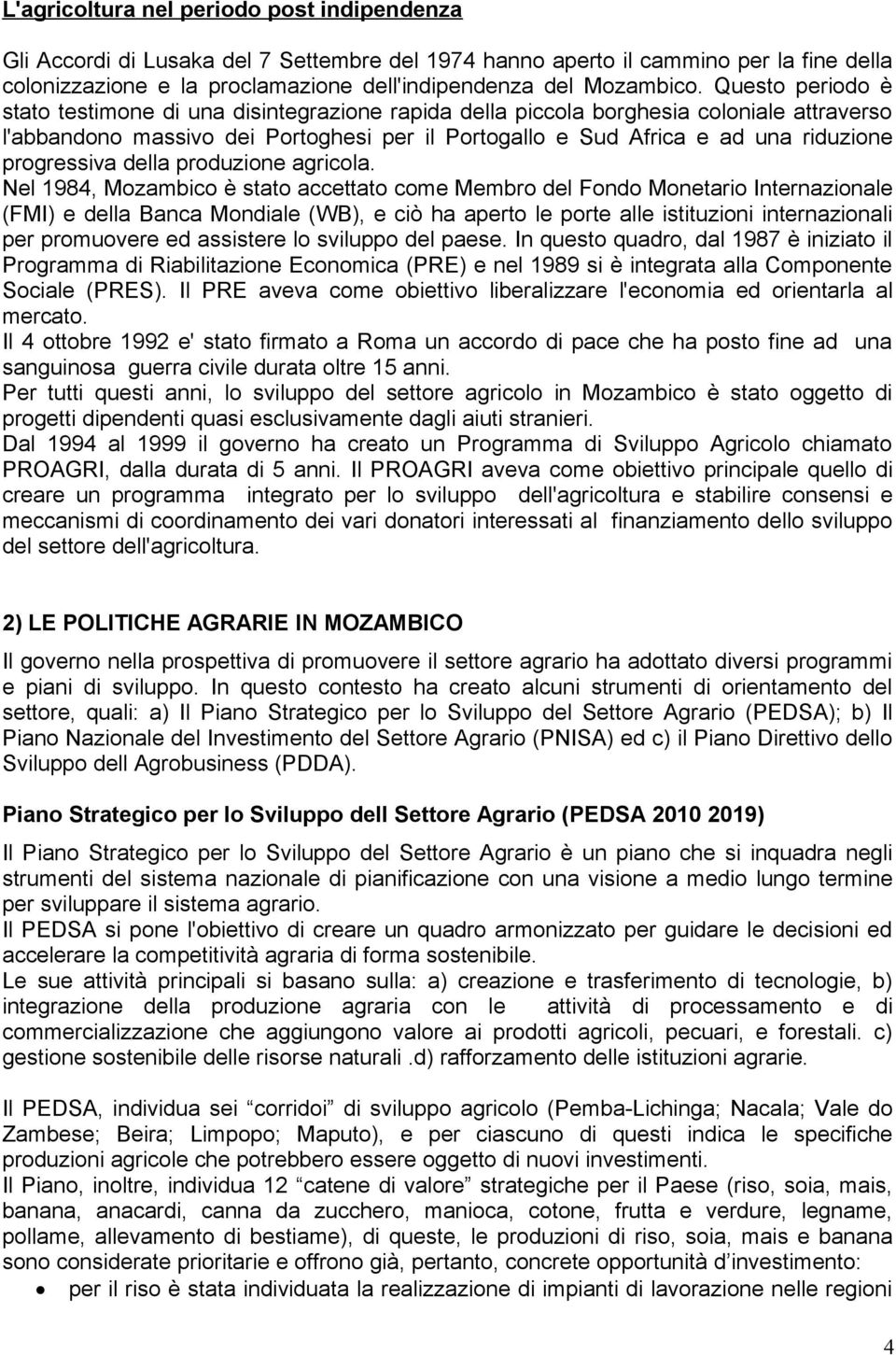 progressiva della produzione agricola.