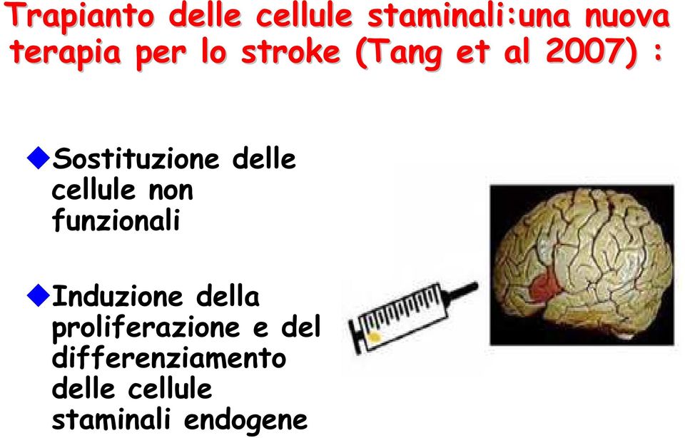 cellule non funzionali Induzione della proliferazione