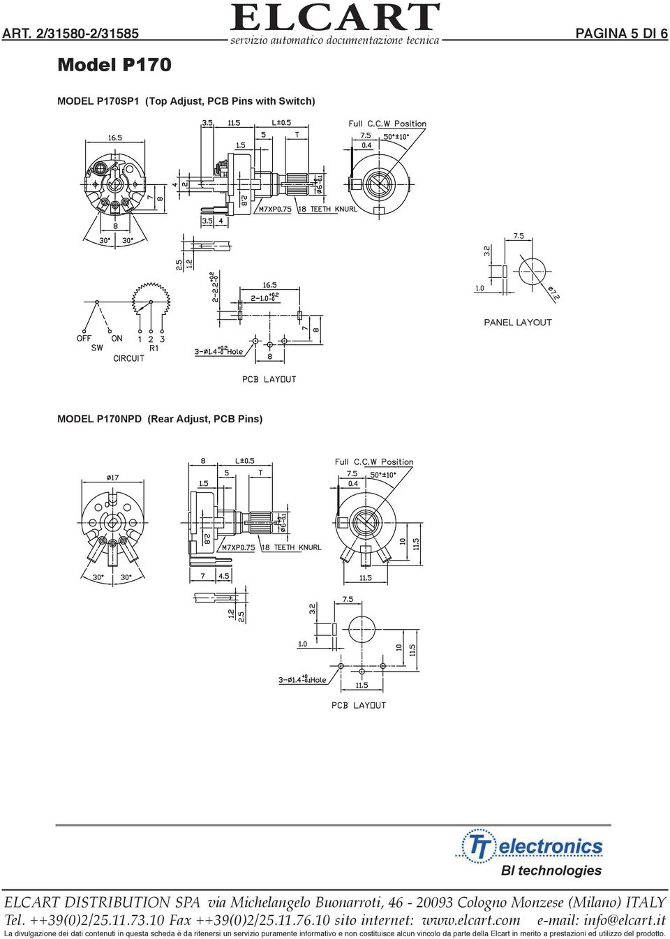 Adjust, PCB Pins with Switch)