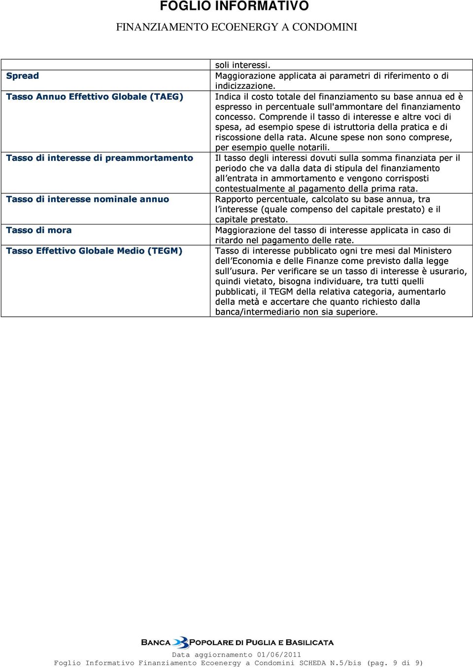 Finanziamento Ecoenergy a