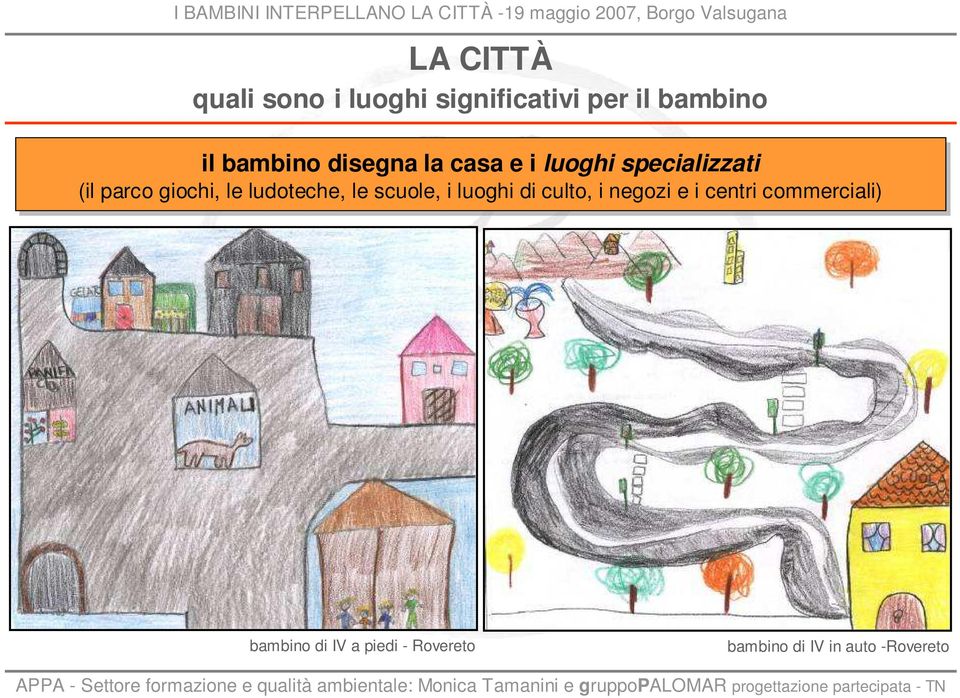 ludoteche, le le scuole, i i luoghi di di culto, i i negozi e i i centri