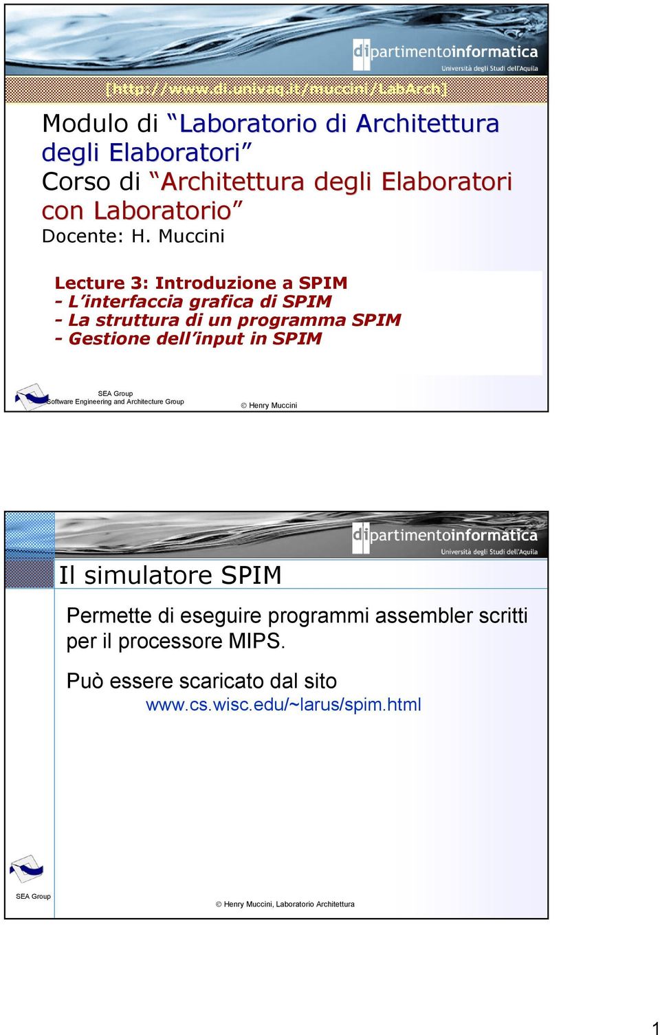 Laboratorio Docente: H.