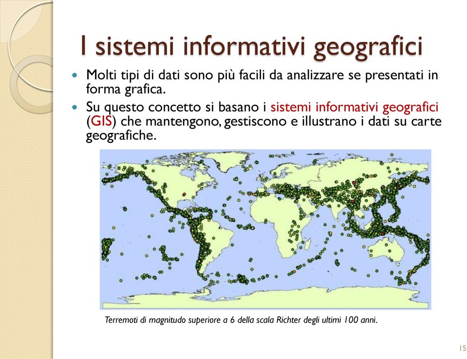 Su questo concetto si basano i sistemi informativi geografici (GIS) che mantengono,