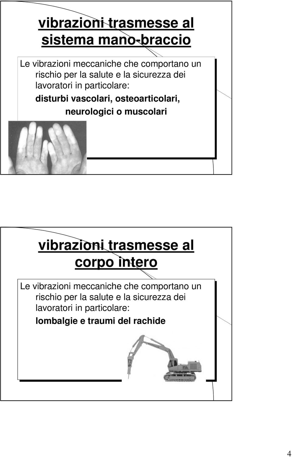 neurologici o muscolari vibrazioni trasmesse al corpo intero Le vibrazioni meccaniche che