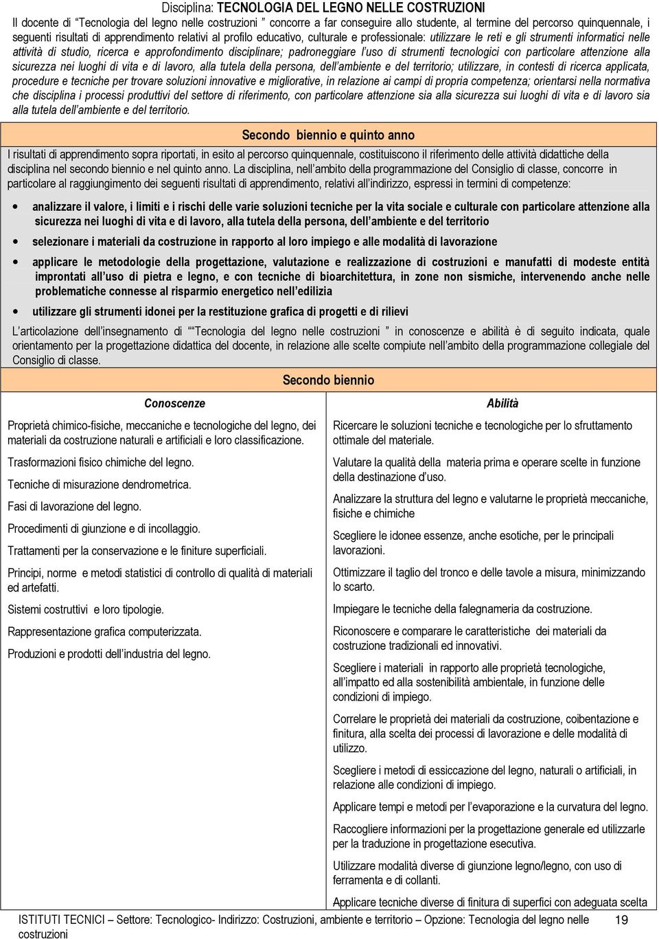 padroneggiare l uso di strumenti tecnologici con particolare attenzione alla sicurezza nei luoghi di vita e di lavoro, alla tutela della persona, dell ambiente e del territorio; utilizzare, in