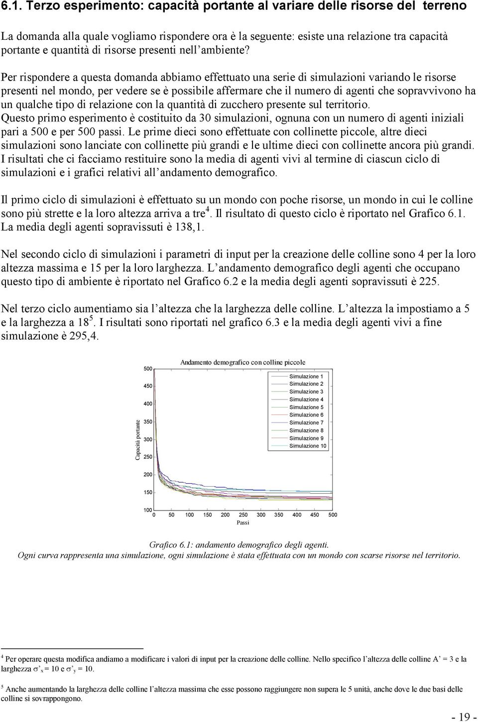 Per rispondere a questa domanda abbiamo effettuato una serie di simulazioni variando le risorse presenti nel mondo, per vedere se è possibile affermare che il numero di agenti che sopravvivono ha un