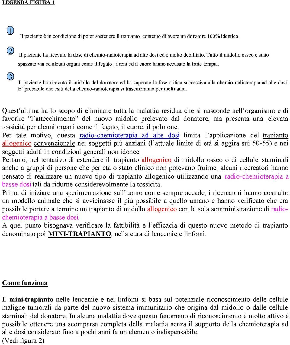 Tutto il midollo osseo è stato spazzato via ed alcuni organi come il fegato, i reni ed il cuore hanno accusato la forte terapia.