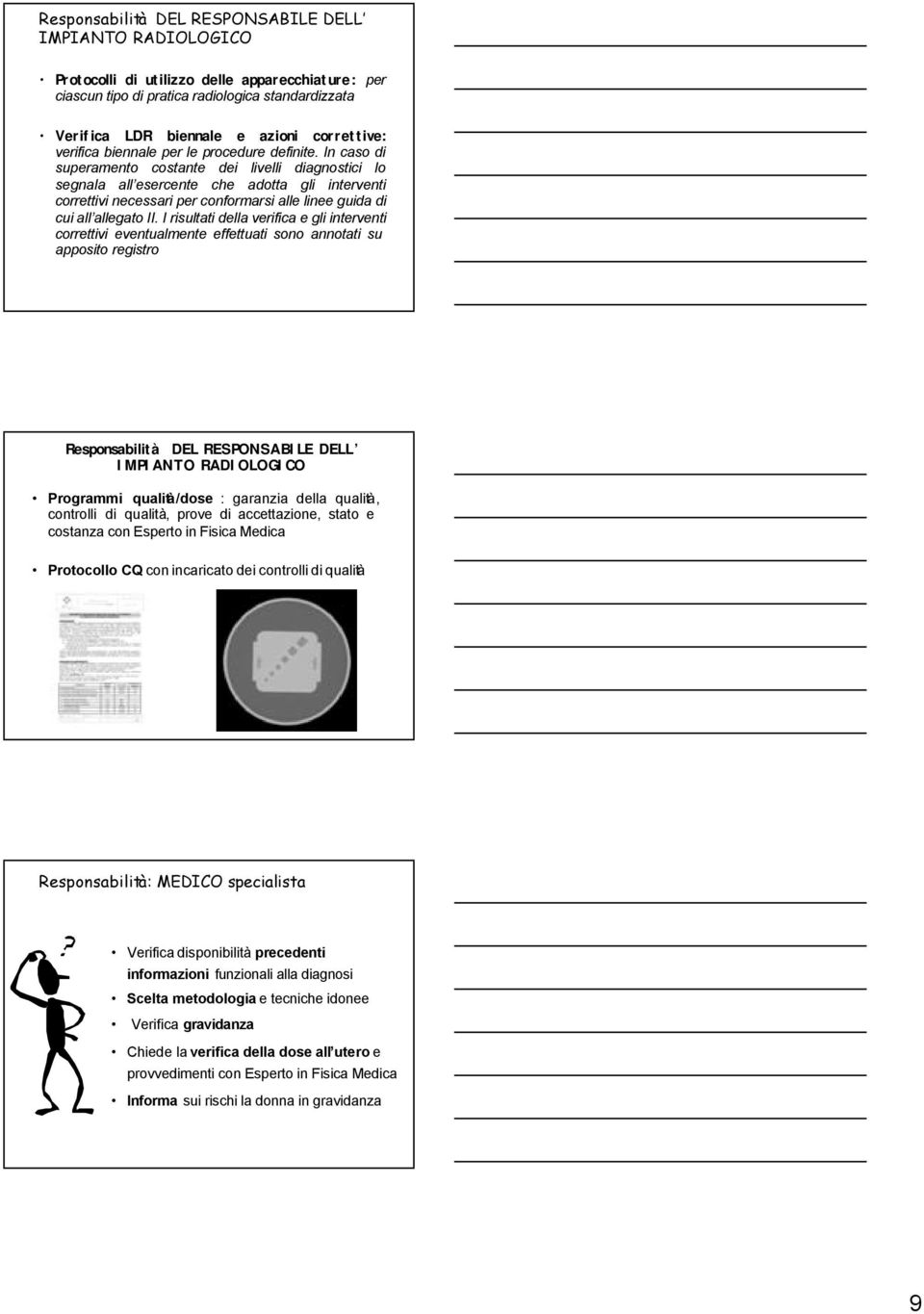 In caso di superamento costante dei livelli diagnostici lo segnala all esercente che adotta gli interventi correttivi necessari per conformarsi alle linee guida di cui all allegato II.