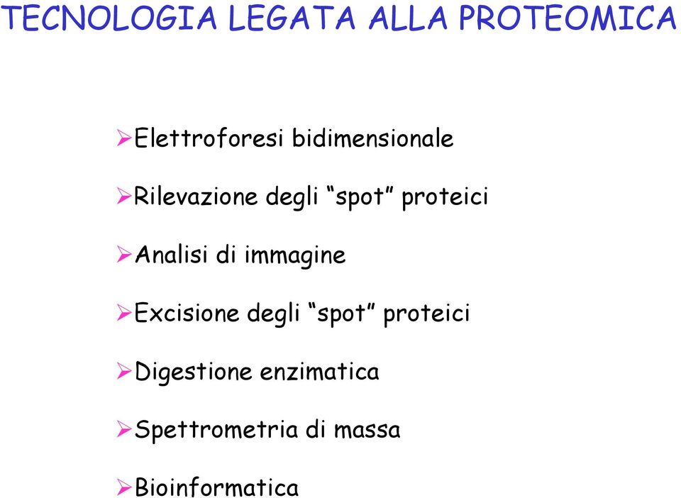 Analisi di immagine Excisione degli spot proteici