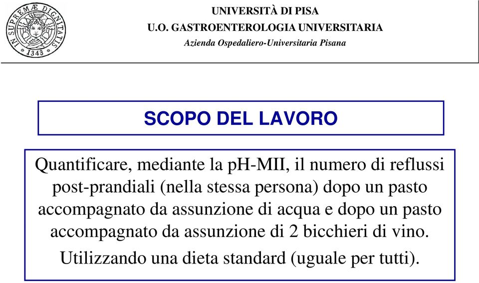 Quantificare, mediante la ph-mii, il numero di reflussi post-prandiali (nella stessa persona)