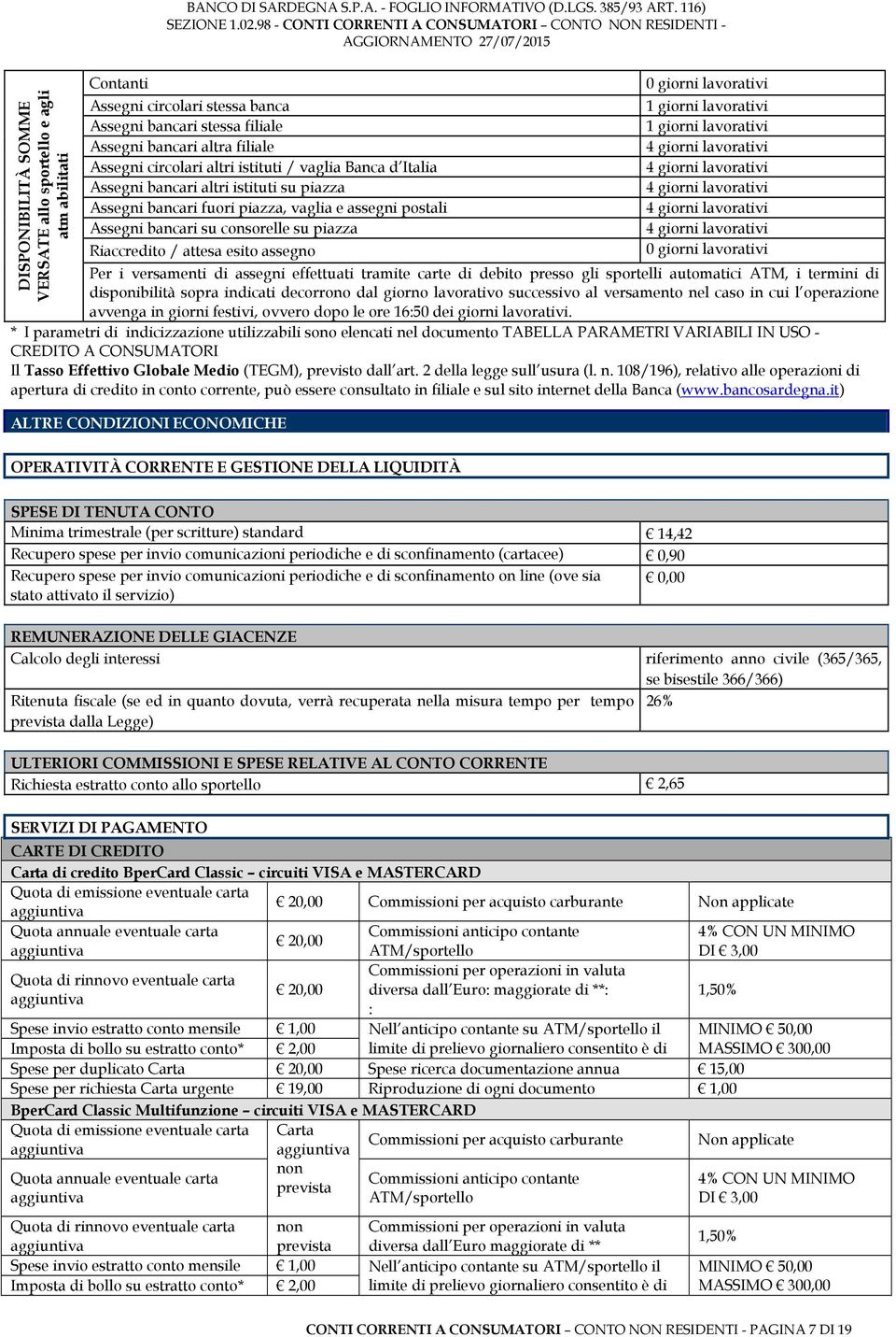 giorni lavorativi 1 giorni lavorativi 1 giorni lavorativi 4 giorni lavorativi 4 giorni lavorativi 4 giorni lavorativi 4 giorni lavorativi 4 giorni lavorativi 0 giorni lavorativi Per i versamenti di