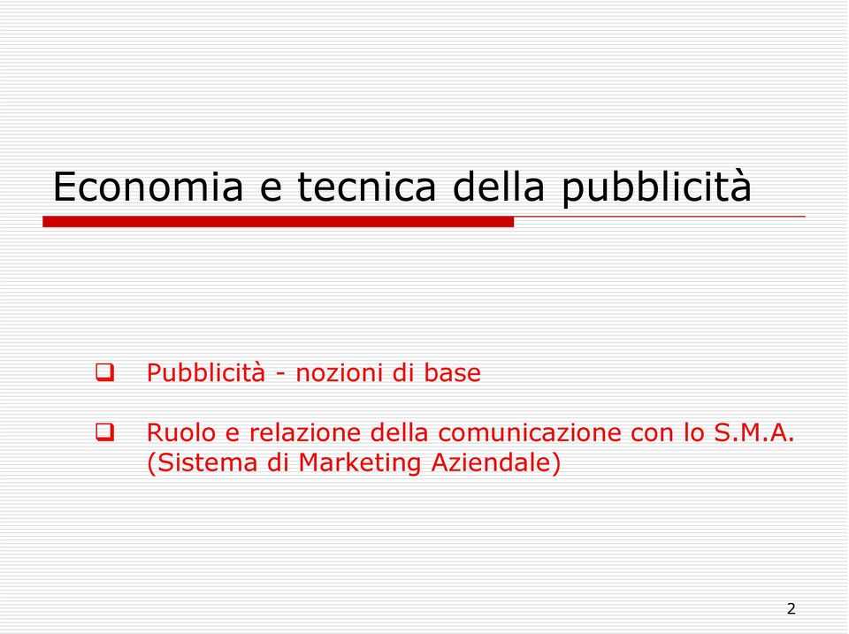 comunicazione con lo S.M.A.