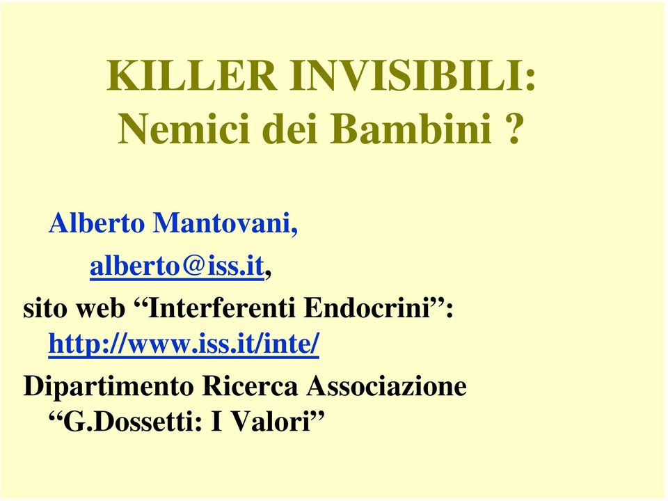 it, sito web Interferenti Endocrini :