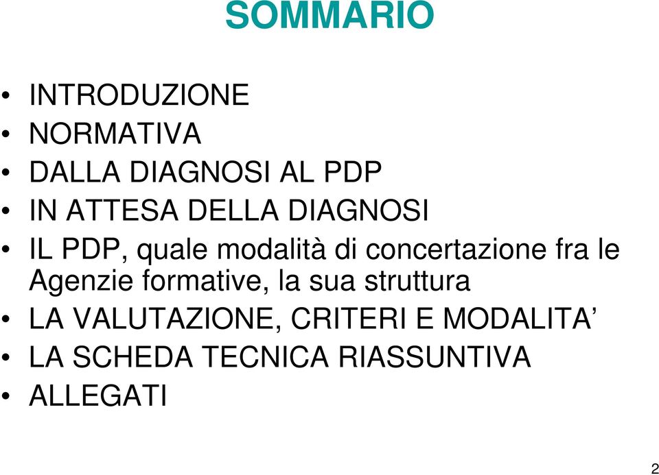 concertazione fra le Agenzie formative, la sua struttura LA