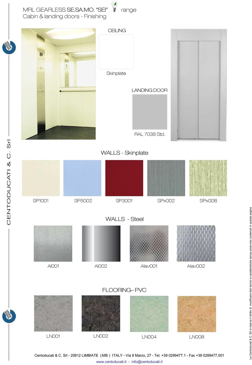 Skinplate LANDING DOOR RAL 7038 Std.