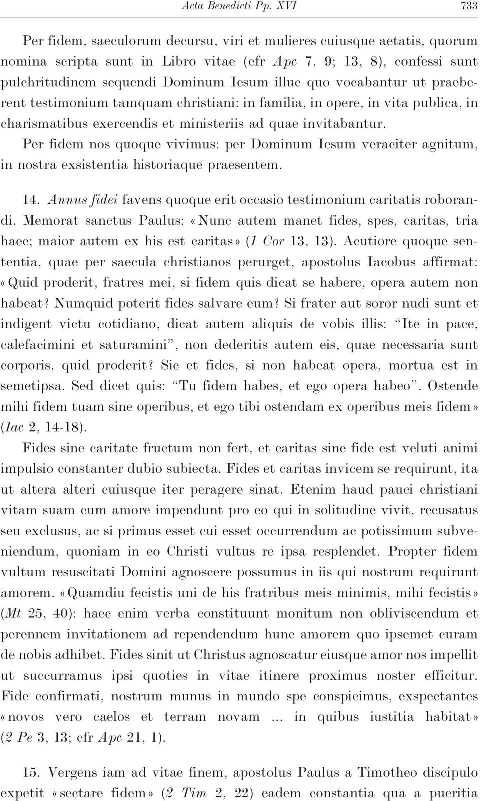 quo vocabantur ut praeberent testimonium tamquam christiani: in familia, in opere, in vita publica, in charismatibus exercendis et ministeriis ad quae invitabantur.