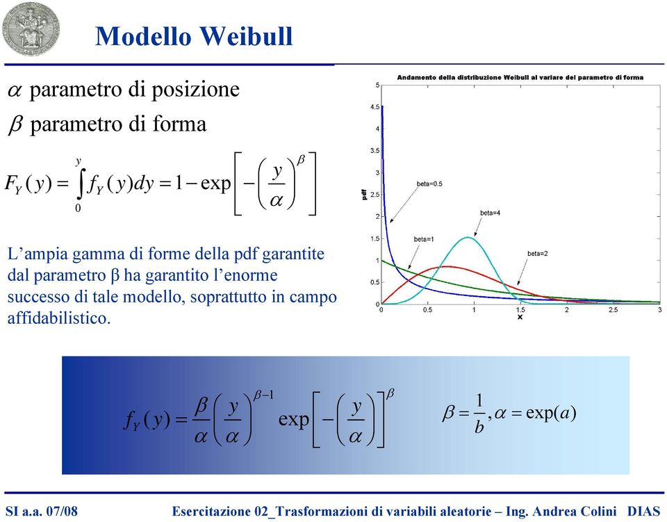 dal parametro β ha garantito l enorme successo di tale modello,