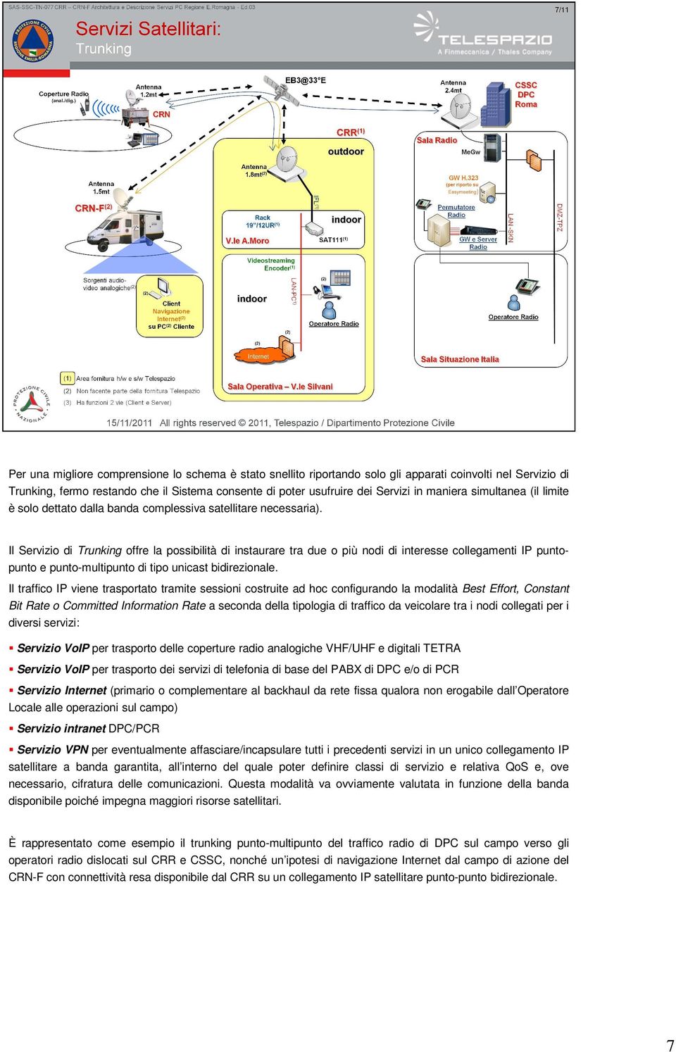 Il Servizio di Trunking offre la possibilità di instaurare tra due o più nodi di interesse collegamenti IP puntopunto e punto-multipunto di tipo unicast bidirezionale.