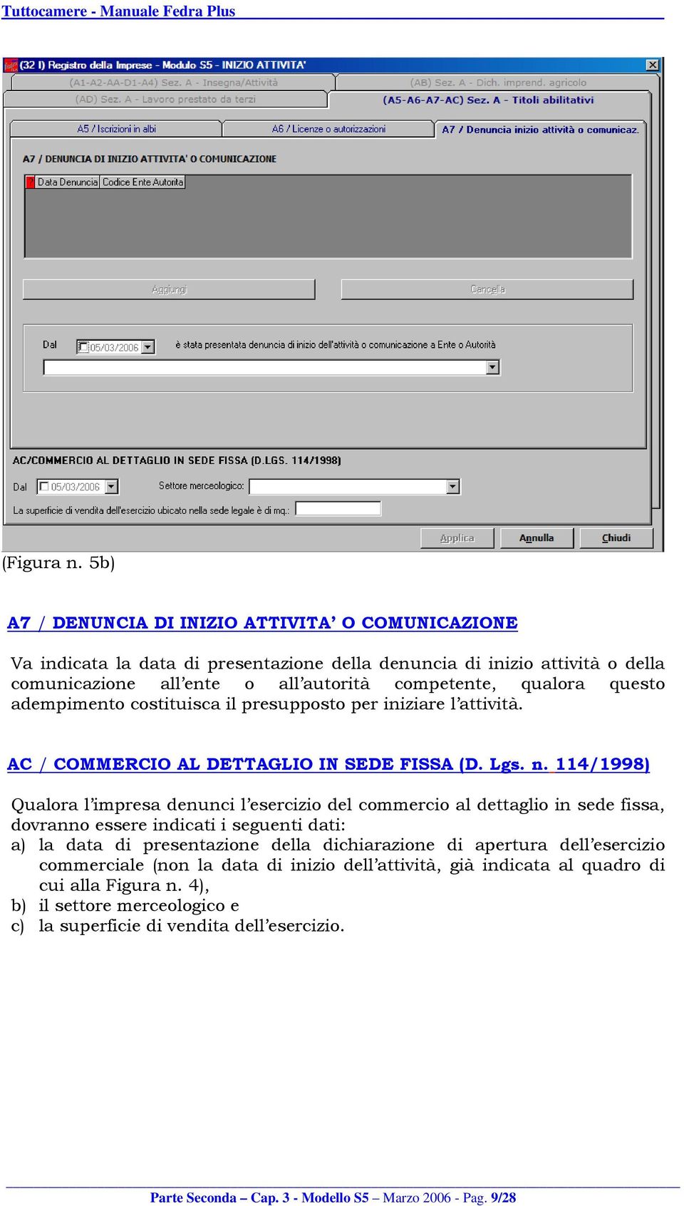 questo adempimento costituisca il presupposto per iniziare l attività. AC / COMMERCIO AL DETTAGLIO IN SEDE FISSA (D. Lgs. n.