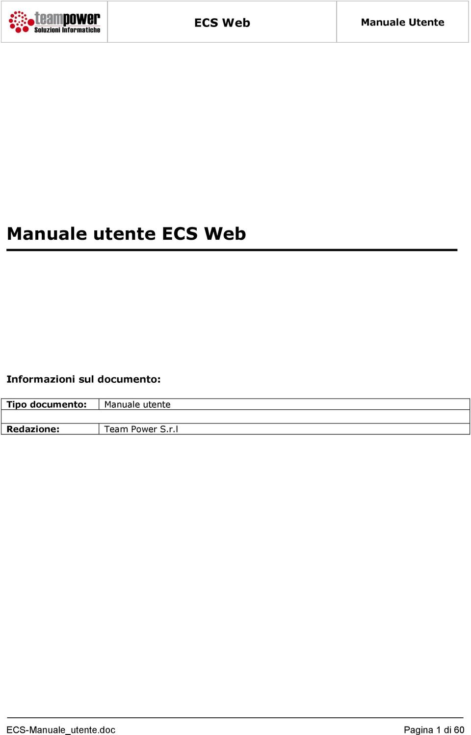 Redazione: Manuale utente Team Power