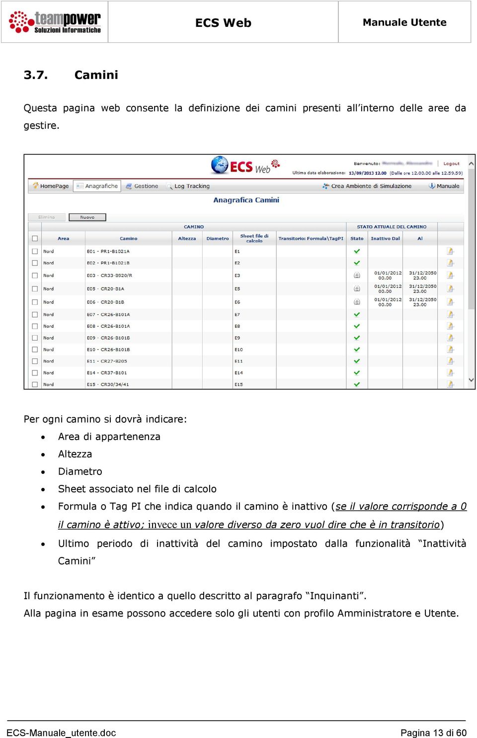 il valore corrisponde a 0 il camino è attivo; invece un valore diverso da zero vuol dire che è in transitorio) Ultimo periodo di inattività del camino impostato dalla