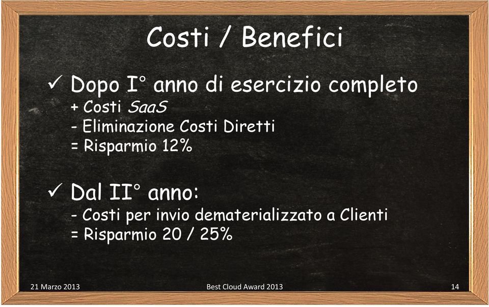 Diretti = Risparmio 12% Dal II anno: - Costi