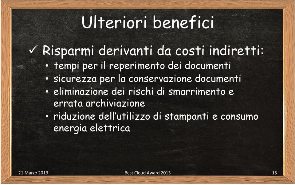 documenti eliminazione dei rischi di smarrimento e errata