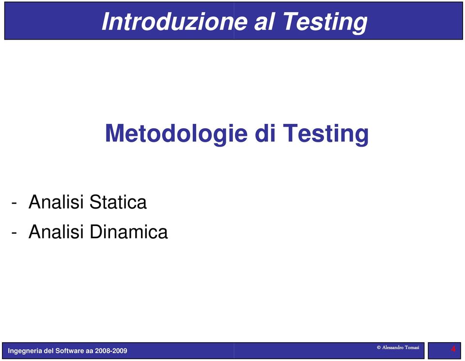 Statica - Analisi