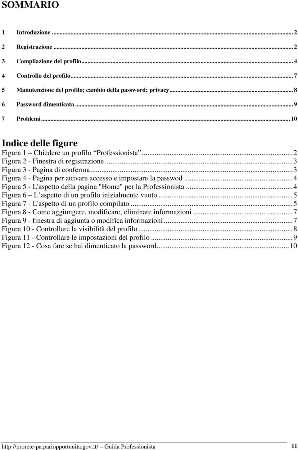 .. 3 Figura 4 - Pagina per attivare accesso e impostare la passwod... 4 Figura 5 - L'aspetto della pagina "Home" per la Professionista... 4 Figura 6 L aspetto di un profilo inizialmente vuoto.